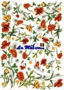 CARTA DECOUPAGE 25 PAPAVERI