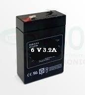 BATTERIA 6V 3,2 A PER LAMPADE EMERGENZA BEGHELLI