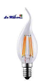 LAMPADA FLAME TRASPARENTE 4,5 W E14 LED FILAMENTI 4000K