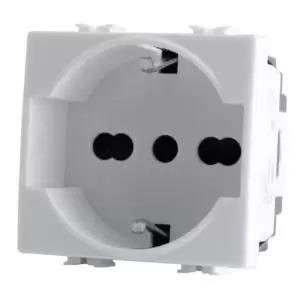 MATIX EKO Presa schuko universale (16A-250V), colore bianco. Compatibile con serie Matix