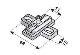 BASETTA REGOLABILE SALICE H 3mm art B2R3E39 BASETTA REGOLABILE SALICE H 3mm art B2R3E39