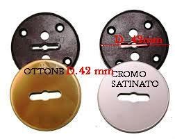 BOCCHETTA DOPPIA MAPPA CROMO SATINATO TONDA D. 42 BOCCHETTA DOPPIA MAPPA CROMO SATINATO TONDA D. 42