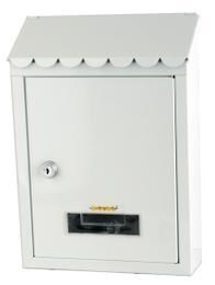 CASSETTA POSTALE LAMIERA STAMPATA BIANCA