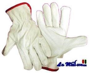 GUANTI PELLE BIANCHI BUONI MIS 11