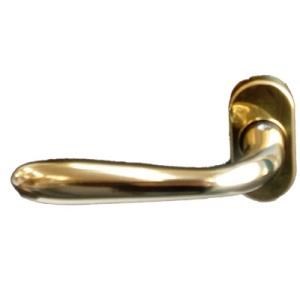 MANIGLIA X PORTA BLI. SX ORO BASE OVALE C/COPRIVITI