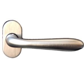 MANIGLIA X PORTA BLI. DX CR/SA BASE OVALE CON COPRIVITI