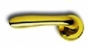 MANIGLIA X PORTA BLI. SX ORO BASE TONDA CON COPRIVITI