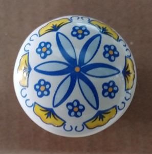 POMO PORC. AVORIO H26 D 31 DECORO 213 FIORE 1 OTTONE VECCHIO MG29146