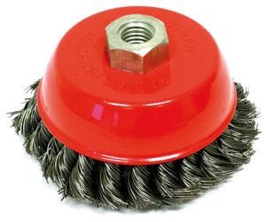 SPAZZOLA A TAZZA X SMERIGLIATRICE DA 75 X MA 14 FILO ACCIAIO RITORTO