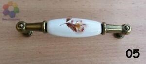 MANIGLIETTA PORC. FIORE MARRONE MM 107