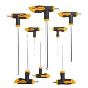 SET 8pz CHIAVINI ESAGONALI CON SFERA E IMPUGNATURA A T
