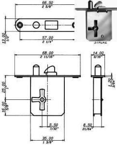 SERRATURA CASSE INFILO DX M59